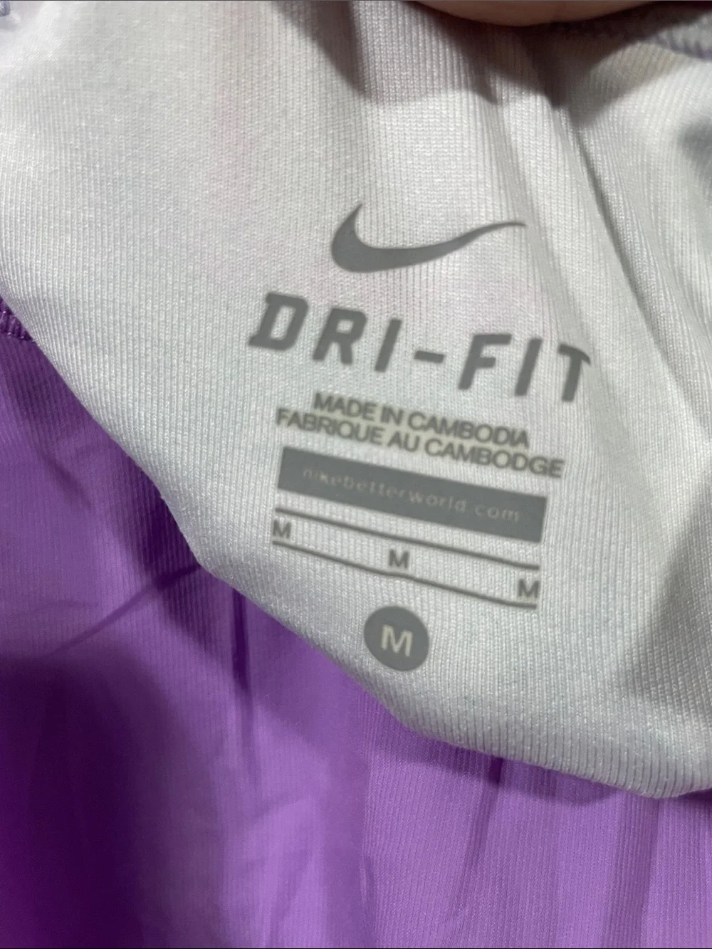 Nike Women's Lavender Flared Athletic Skirt with Teal Swoosh